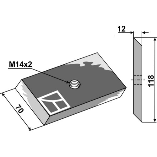 Cuchilla para zanjadora - LS03-DZA-005