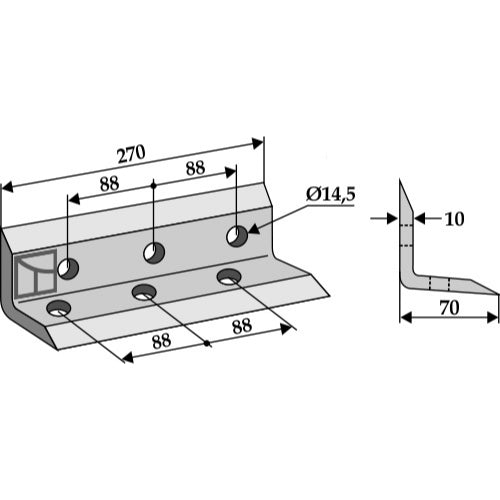 LS03-DZA-029 - Cuchilla para zanjadora - Adaptable para Maletti