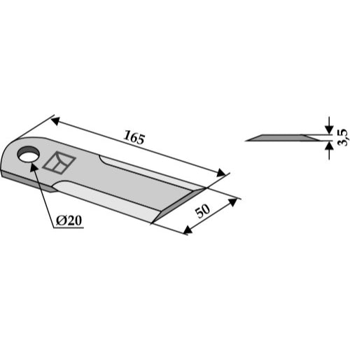 LS06-CPP-010 - Cuchilla para picador de paja - Adaptable para Case