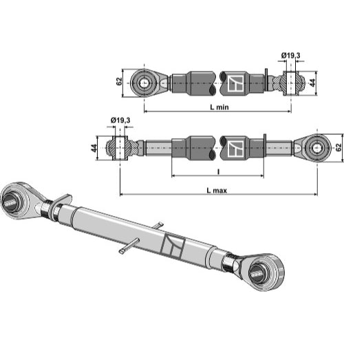 Tercer punto con rótula templada - M27x3 - LS13-TRT-030