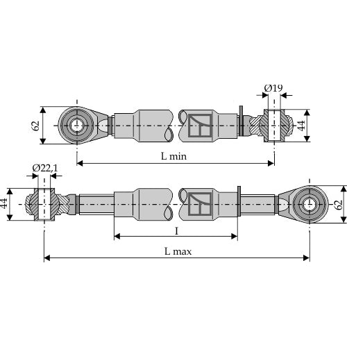 Tercer punto con rótula templada M30x3-5 - LS13-TRT-077