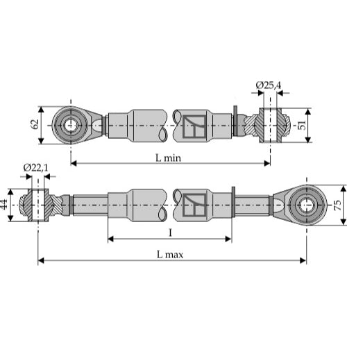 Tercer punto con rótula templada M30x3-5 - LS13-TRT-083