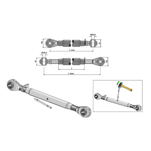 Tercer punto estándar M30x3-5 - LS13-TES-006