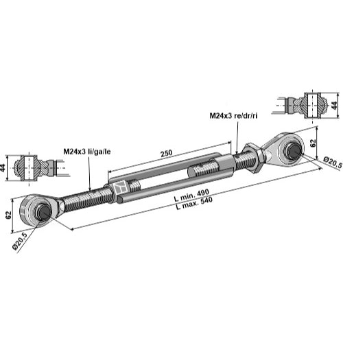 Tercer punto - tensor - M24X3 - LS13-TAA-008