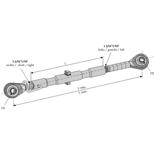 Tercer punto con paso fino 1 1/16" UNF - LS13-TAA-060