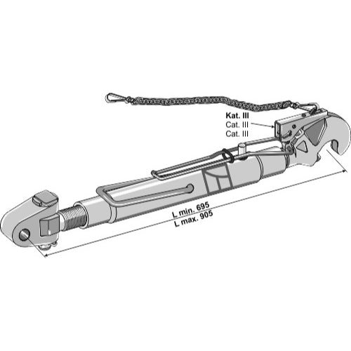 Tercer punto completo con rótula articulada - Ø25-4 - LS13-TAA-066