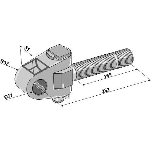 Cabezal articulado  M36x4 - LS13-TAA-070