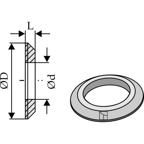 Anillo distanciador para ganchos de enganche inferior - LS13-EGR-054