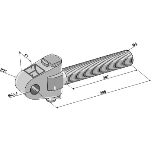 Cabezal articulado  M36x3 - LS13-TAA-104