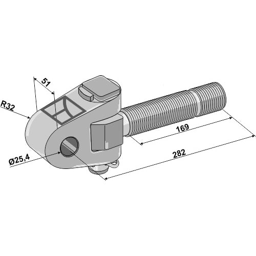 Cabezal articulado  M36x4 - LS13-TAA-106