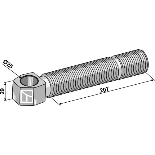 LS13-TAA-125 - Perno de cabezal articulado - Ø25