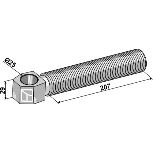 Perno de cabezal articulado - Ø25 - LS13-TAA-129