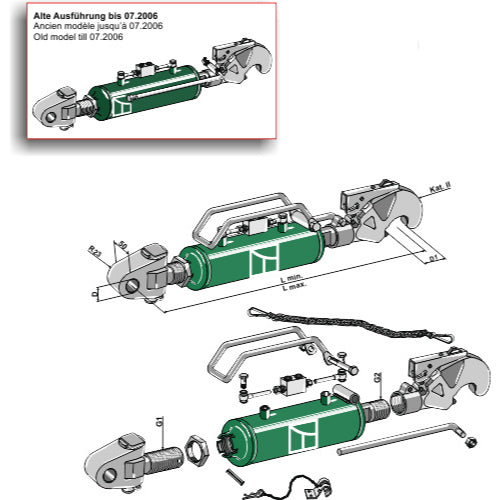 LS13-THG-001 - Tercer punto hidráulico con enganche y rótula