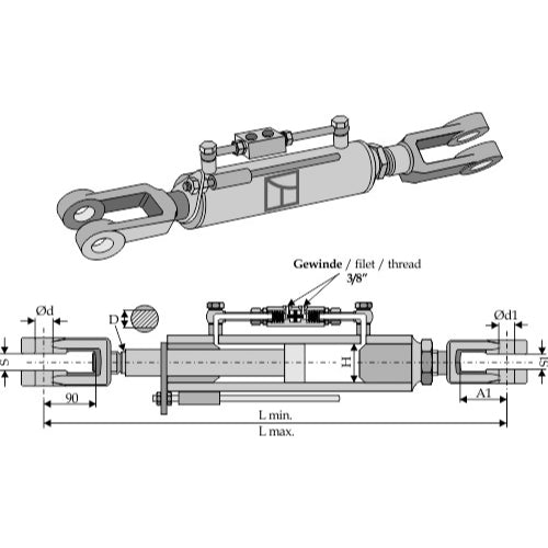 Barra elevadora hidráulica - 970 - LS13-VHH-001