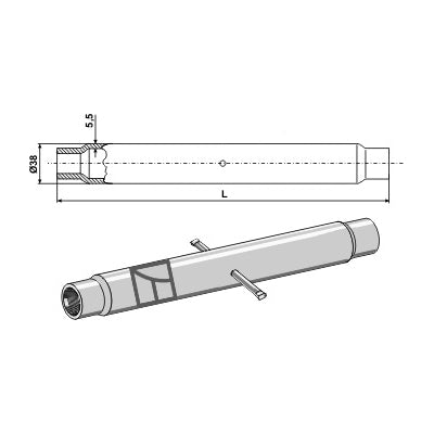 Tubo M 24 x 2-5 - LS13-TTB-033
