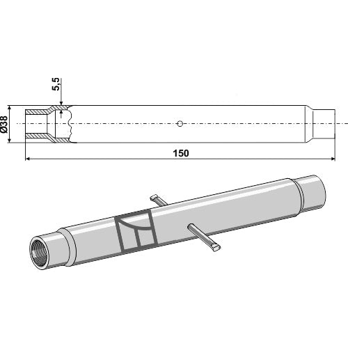 Tubo - M24x3 - LS13-TTB-037