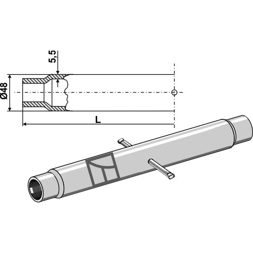 Tubo M30x3 - LS13-TTB-060