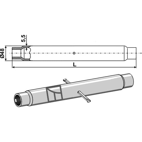 Tubo M30 x 3-5 - LS13-TTB-062