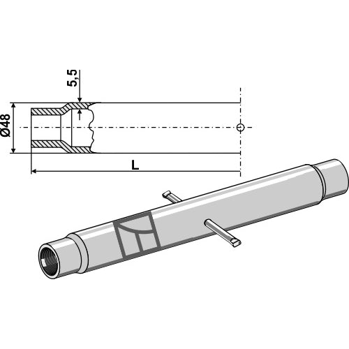 Tubo M 30 x 3-5 - LS13-TTB-089