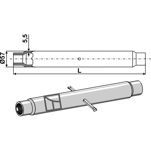 Tubo M 40 x 3 - LS13-TTB-111