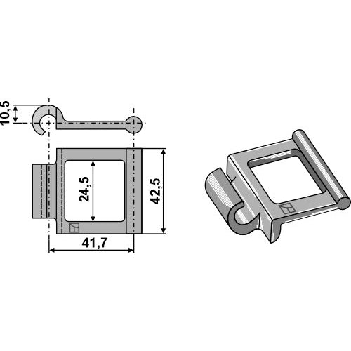 Eslabón de cadena de acero - LS10-CAA-003