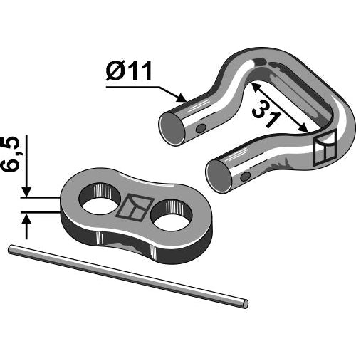 LS10-RCL-014 - Racor de cadena - Ø11