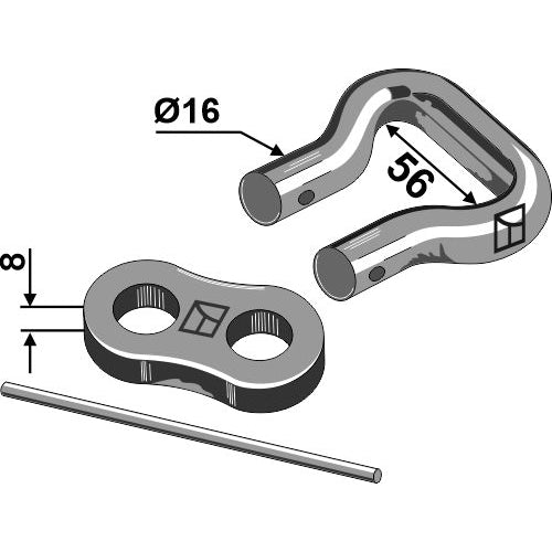 LS10-RCL-021 - Racor de cadena - Ø16