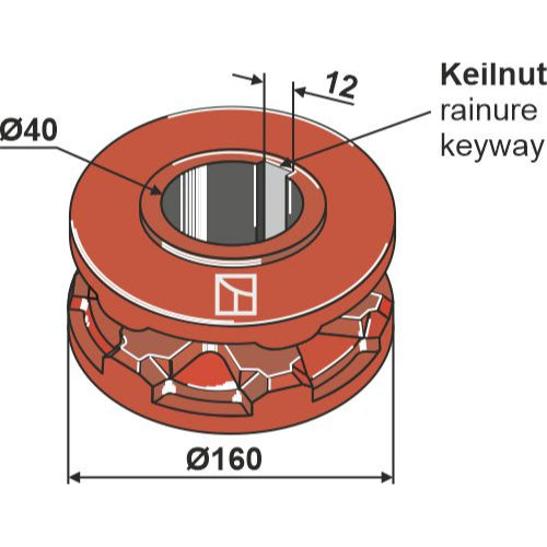 LS10-PIN-041 - Piñón - Ø 160 - Adaptable para Kemper