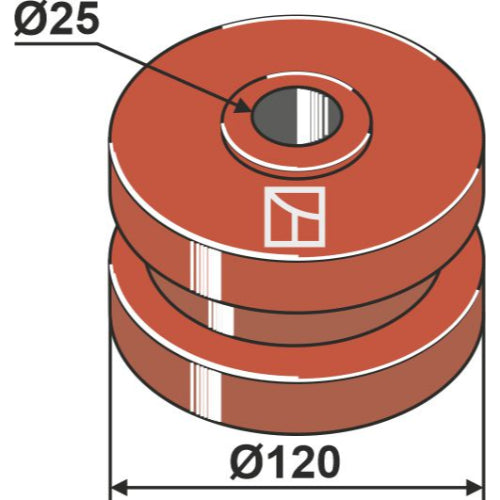 LS10-PIN-087 - Piñón - Ø 125 - Adaptable para Strautmann