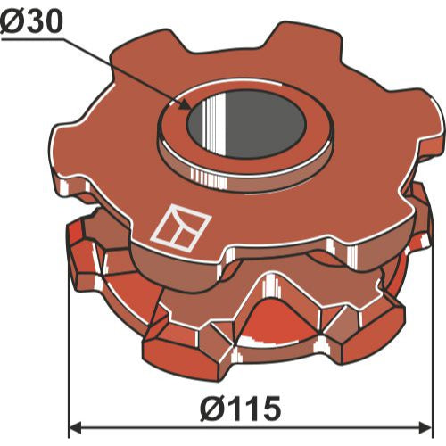LS10-PGU-004 - Polea de guía 115 x 30 - Adaptable para Claas