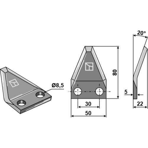 Cuchilla para carro mezclador de forraje - LS07-CMF-145