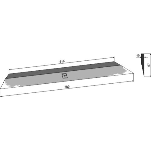 LS07-CEN-019 - Cuchilla lateral 580mm - Adaptable para Alö