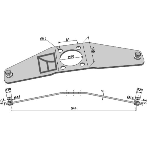 LS15-SCR-003 - Soporte para cuchillas rotativas - Adaptable para PZ-Zweegers
