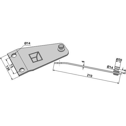 LS15-SCR-004 - Soporte para cuchillas rotativas - Adaptable para PZ-Zweegers