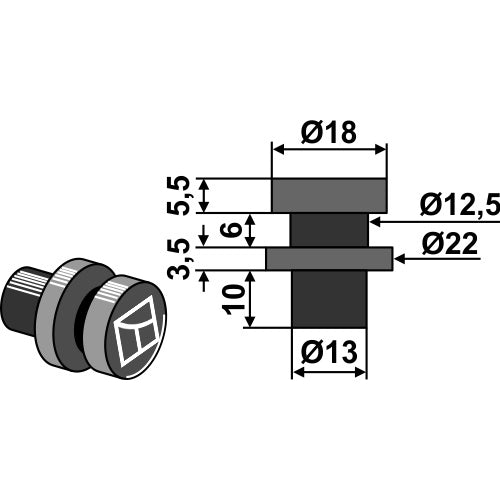 LS15-SCR-005 - Tornillo de retención - Adaptable para PZ-Zweegers