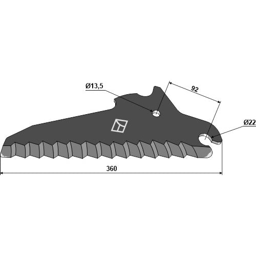 LS07-CES-012 - Cuchilla de ensilado - Adaptable para Deutz-Fahr