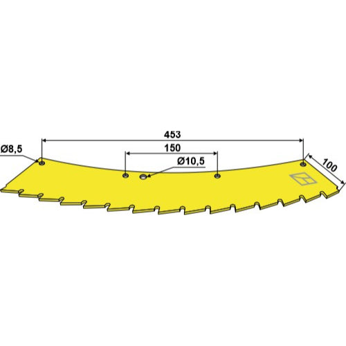 LS06-CSE-005 - Cuchilla de sierra para cosechadoras de ensilaje - utilizable a la derecha o a la izquierda - Adaptable para Kemper / John Deere