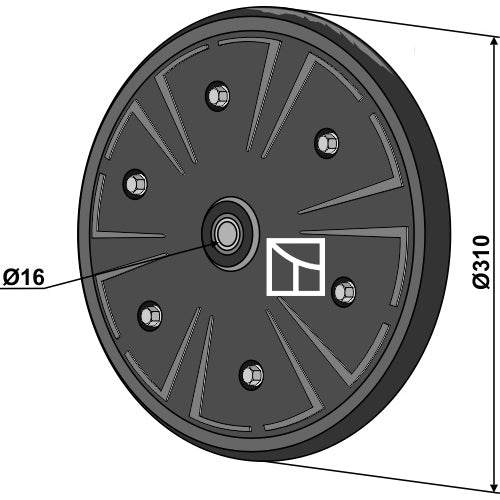 LS05-RDF-003 - Rueda completa - Adaptable para Kuhn / Väderstad / Monosem