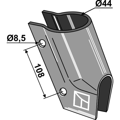 LS05-RSM-012 - Brida de reja para abono simple - Adaptable para Becker