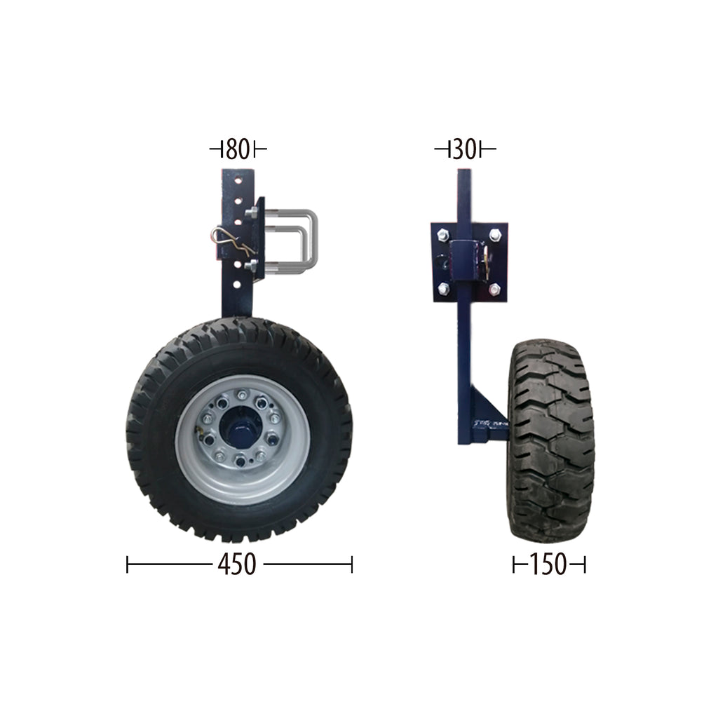 Conjunto neumático con pletina reguladora de 7 taladros (Chasis 80 y 100 mm)