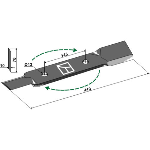 LS03-CUD-610 - Cuchilla - lado derecho - Adaptable para Röll