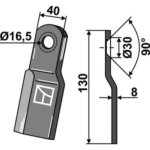 Cuchilla superior - LS03-CUD-617