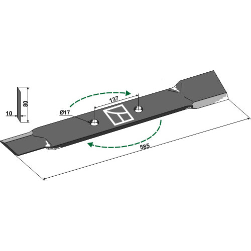 LS03-CUD-621 - Cuchilla - lado derecho - Adaptable para Röll